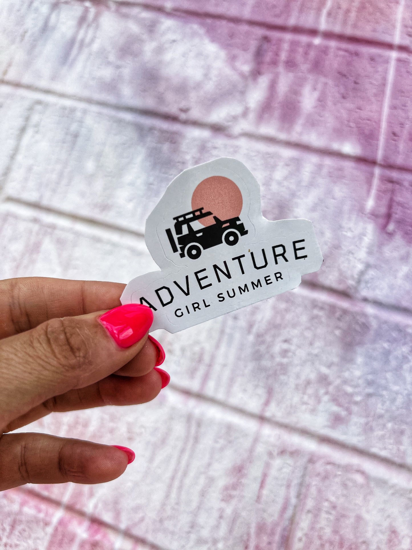 Adventure Girl Summer Sticker