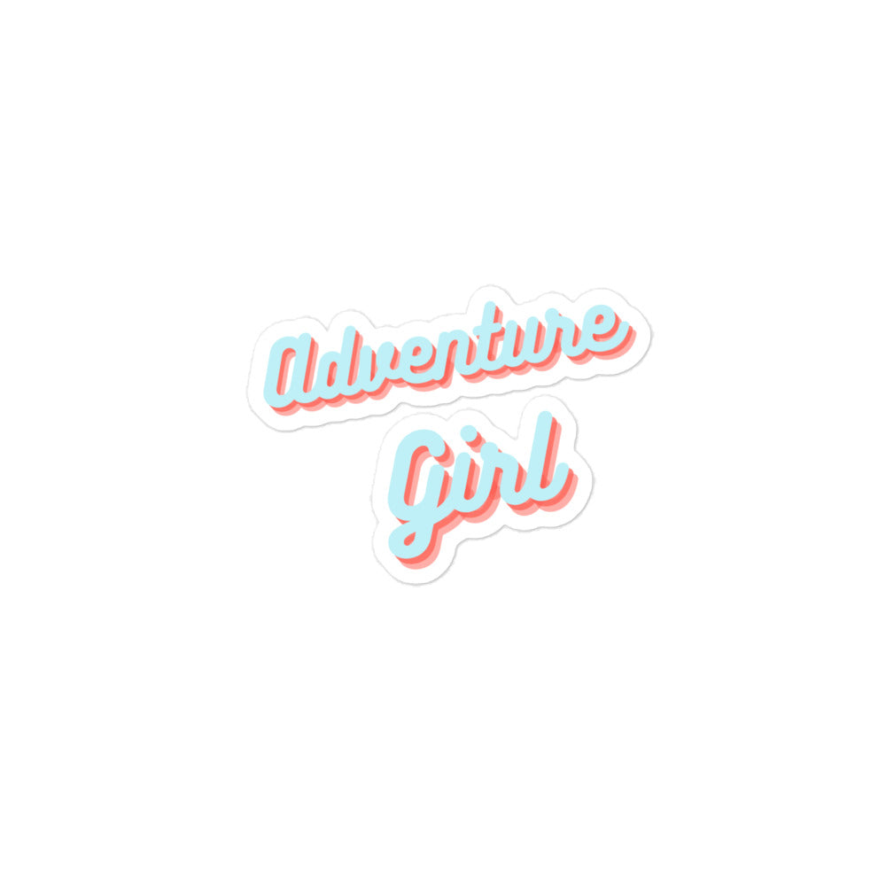 Adventure Girl Bubble Sticker