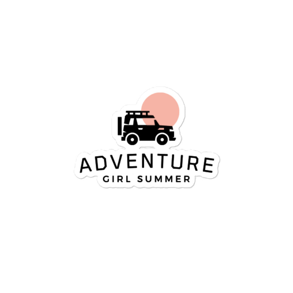 Adventure Girl Summer Sticker